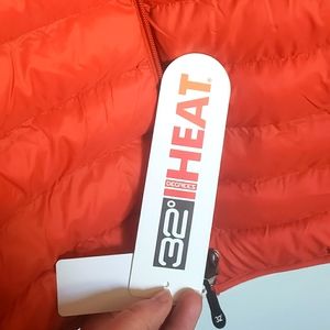 32°heat puffer vest orange 2x
